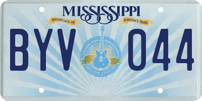 MS license plate BYV044