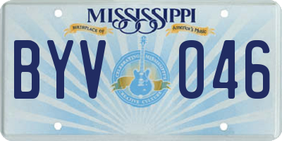 MS license plate BYV046
