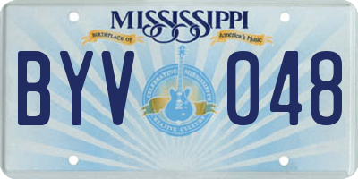 MS license plate BYV048