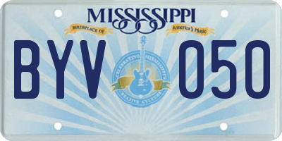 MS license plate BYV050