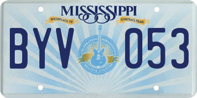 MS license plate BYV053