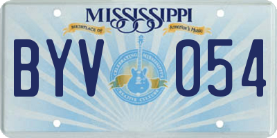 MS license plate BYV054