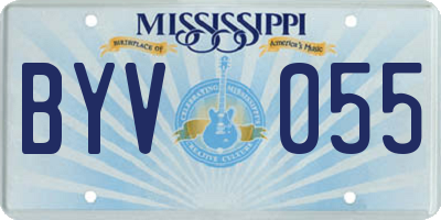 MS license plate BYV055