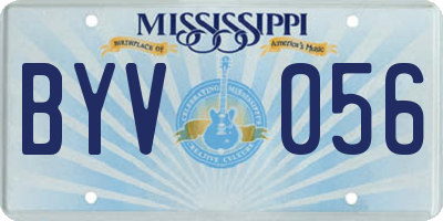 MS license plate BYV056