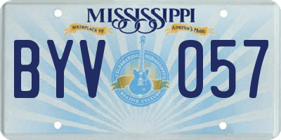 MS license plate BYV057