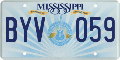 MS license plate BYV059