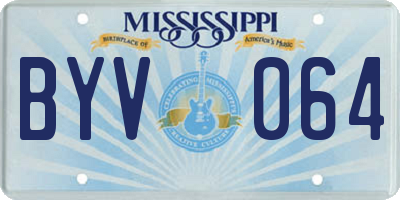 MS license plate BYV064