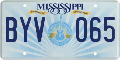 MS license plate BYV065