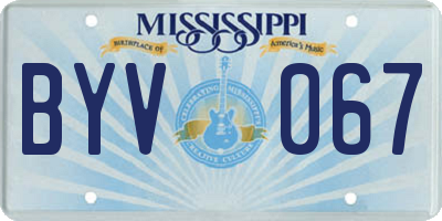 MS license plate BYV067