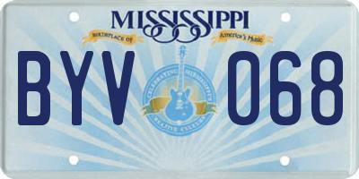 MS license plate BYV068