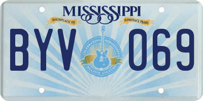 MS license plate BYV069