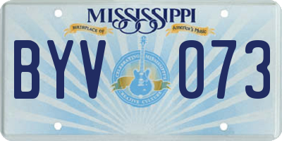 MS license plate BYV073