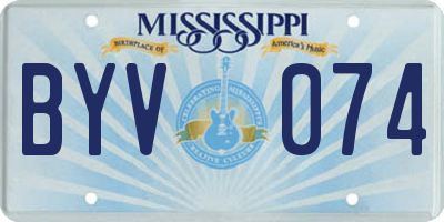 MS license plate BYV074