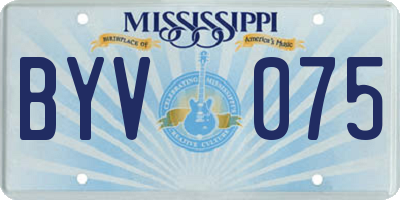 MS license plate BYV075