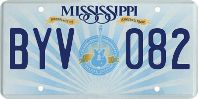 MS license plate BYV082