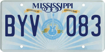 MS license plate BYV083