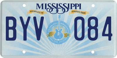 MS license plate BYV084
