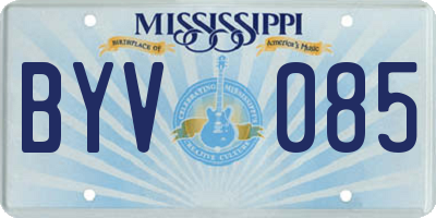 MS license plate BYV085