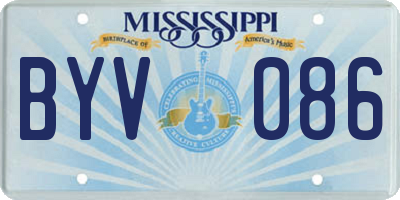 MS license plate BYV086