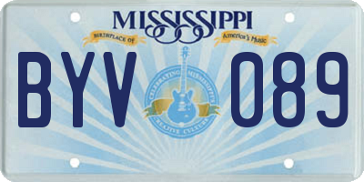 MS license plate BYV089