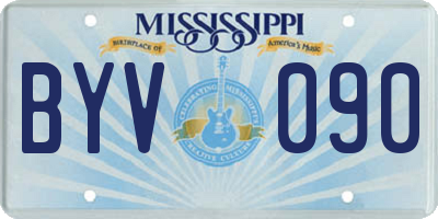 MS license plate BYV090