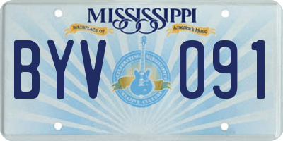 MS license plate BYV091