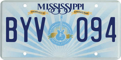 MS license plate BYV094