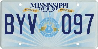MS license plate BYV097