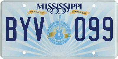 MS license plate BYV099