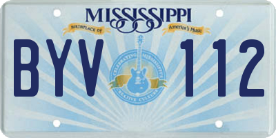 MS license plate BYV112