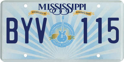 MS license plate BYV115