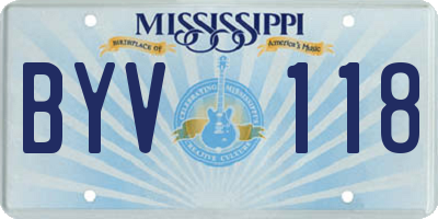 MS license plate BYV118