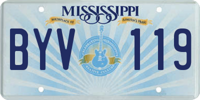 MS license plate BYV119