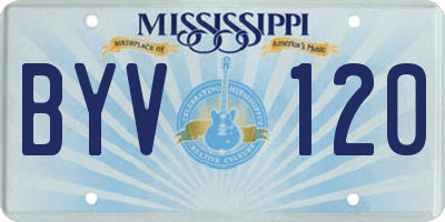 MS license plate BYV120