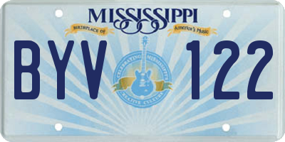 MS license plate BYV122