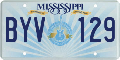 MS license plate BYV129