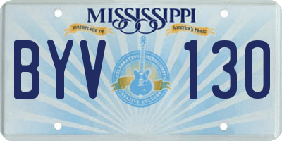 MS license plate BYV130