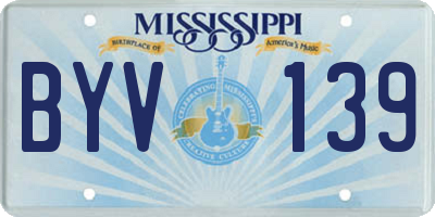 MS license plate BYV139