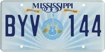 MS license plate BYV144
