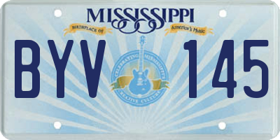 MS license plate BYV145