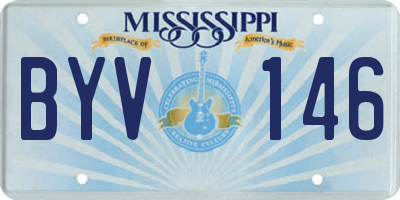 MS license plate BYV146