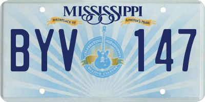 MS license plate BYV147