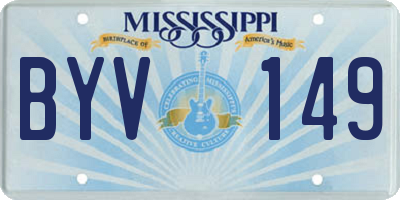 MS license plate BYV149