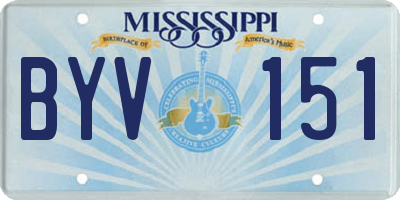 MS license plate BYV151