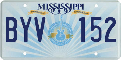 MS license plate BYV152