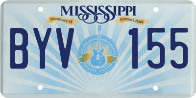 MS license plate BYV155