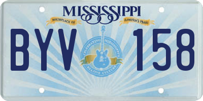 MS license plate BYV158