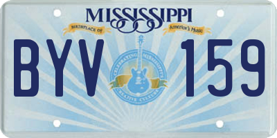 MS license plate BYV159