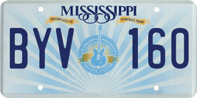 MS license plate BYV160