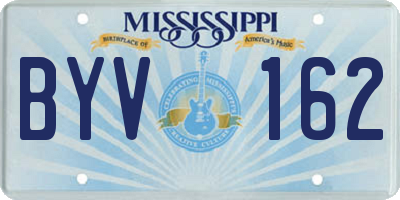 MS license plate BYV162